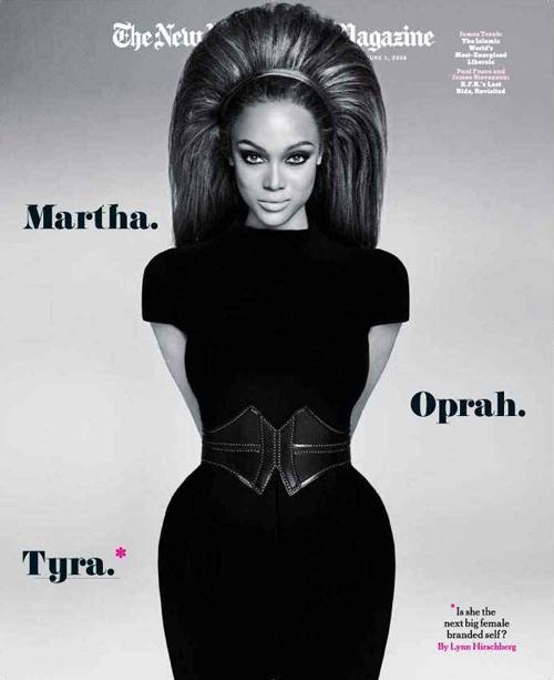 Tyra Banks on the cover of the Tk issue of the New York Times magazine.