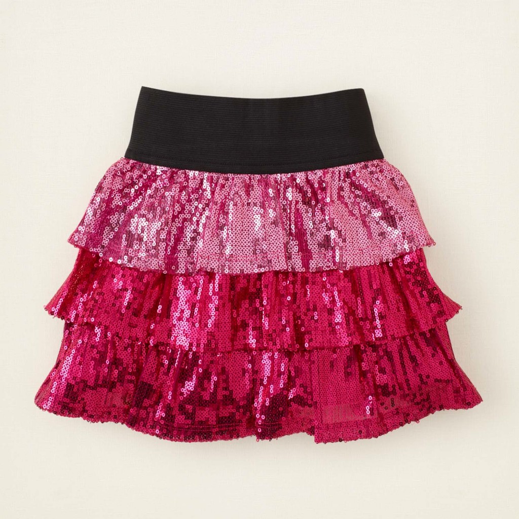 sparkly blue skirt set
