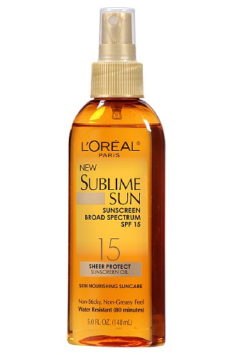 L'Oreal Sublime Sun Sheer Protect Sunscreen Oil Spray, SPF