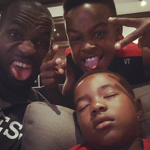 Lebron James with his sons.