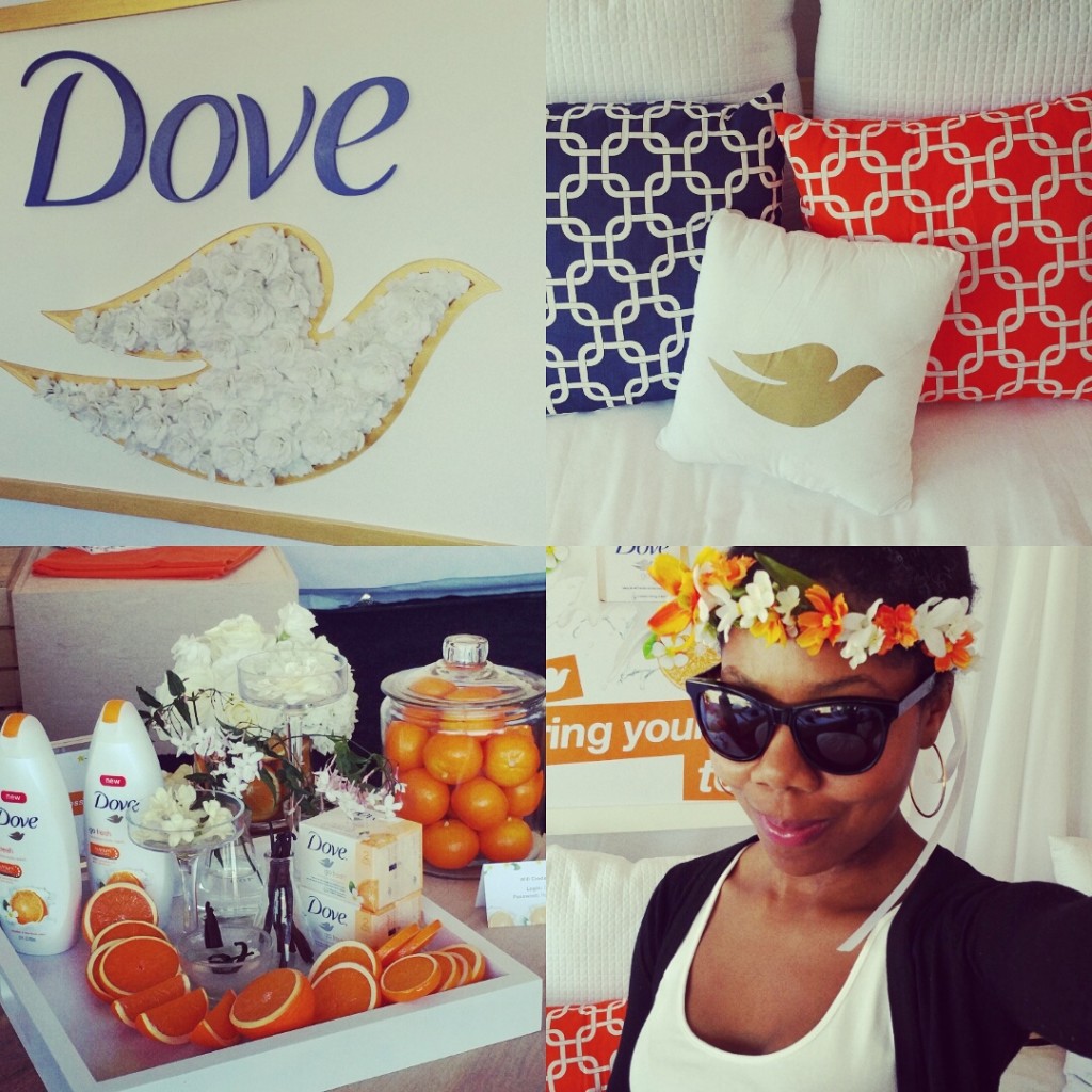 Dove didn't miss a detail with the coordinating and inviting decor.