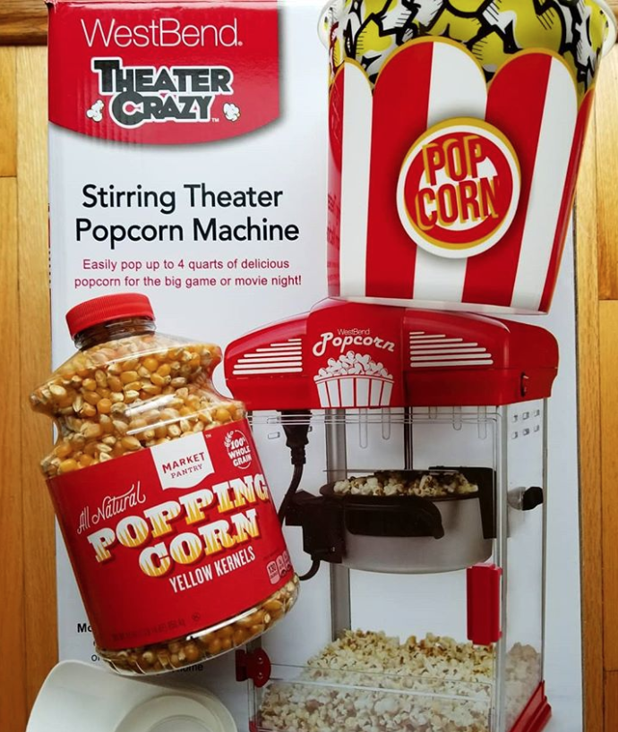 West Bend Theater Crazy 4 qt. Popcorn Machine Red